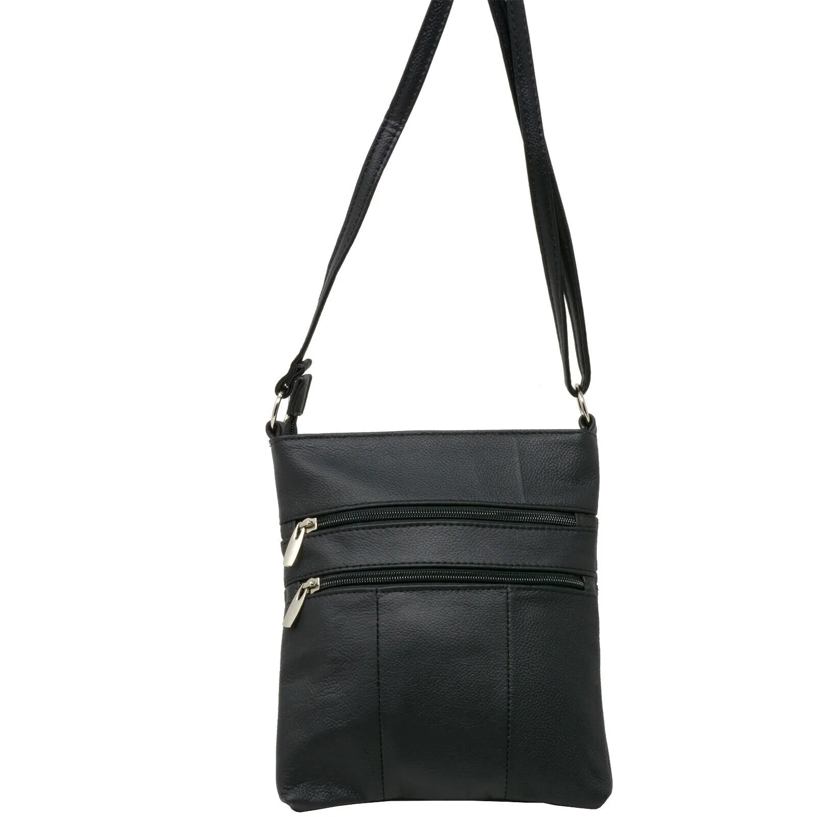 Real Leather Shoulder Bag Purse Cross Body Organizer Purse Smart Phone Pocket - Image 8