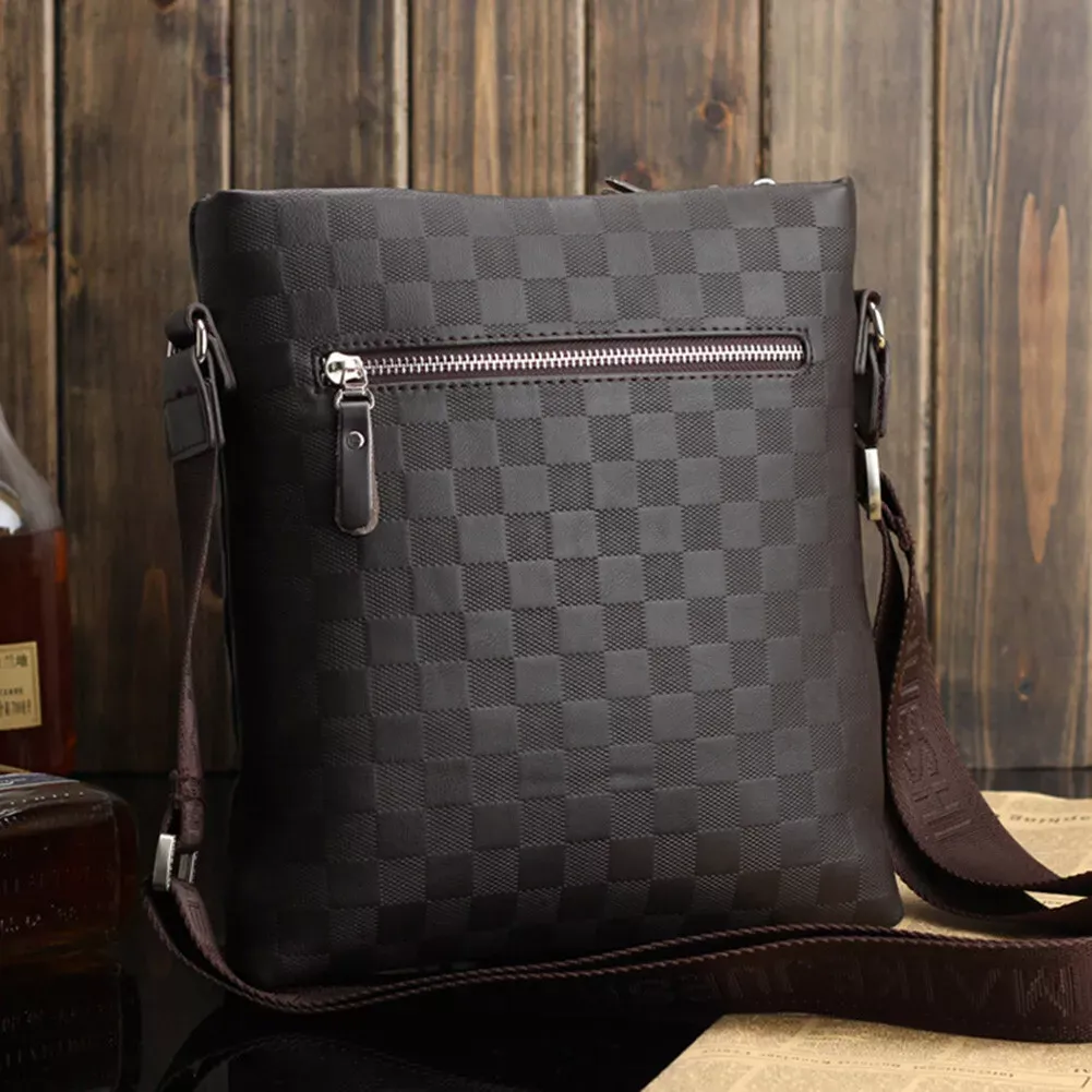 Men's Leather Crossbody Messenger Shoulder Bags Handbag Satchel Casual Day Bag - Image 2