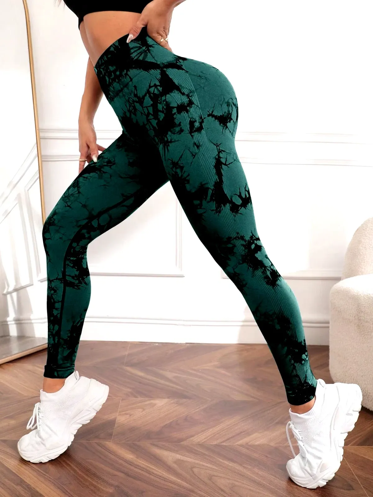 Women High Waisted Yoga Pants Leggings Running Work Out Soft Fitness Pants - Image 5