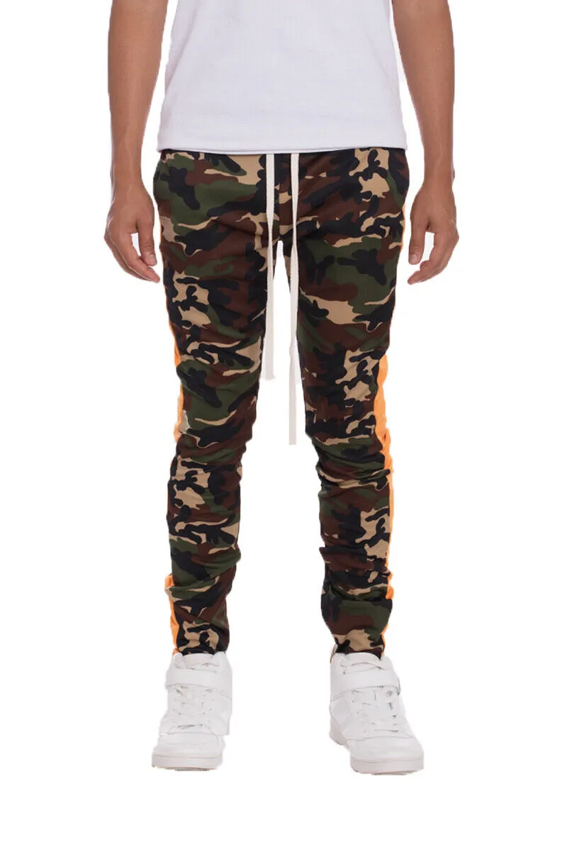 Men's Camo Print Track pants Style Solid Stripe Pant with Ankle Zipper Joggers - Image 5