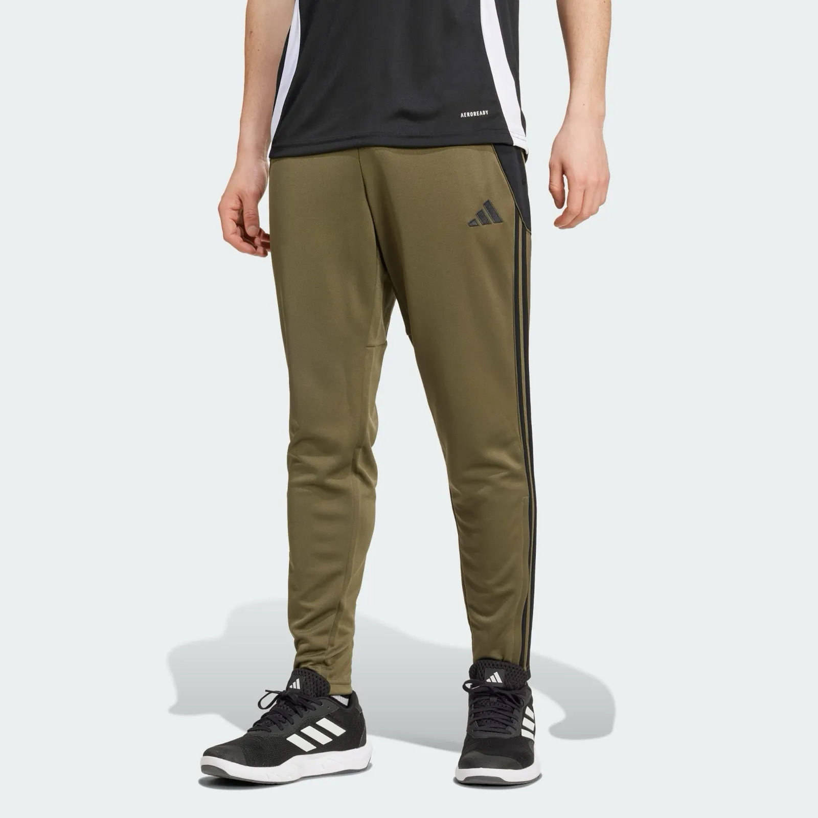 Men’s Soccer Athletic Bottoms Jogger Track Pant Olive