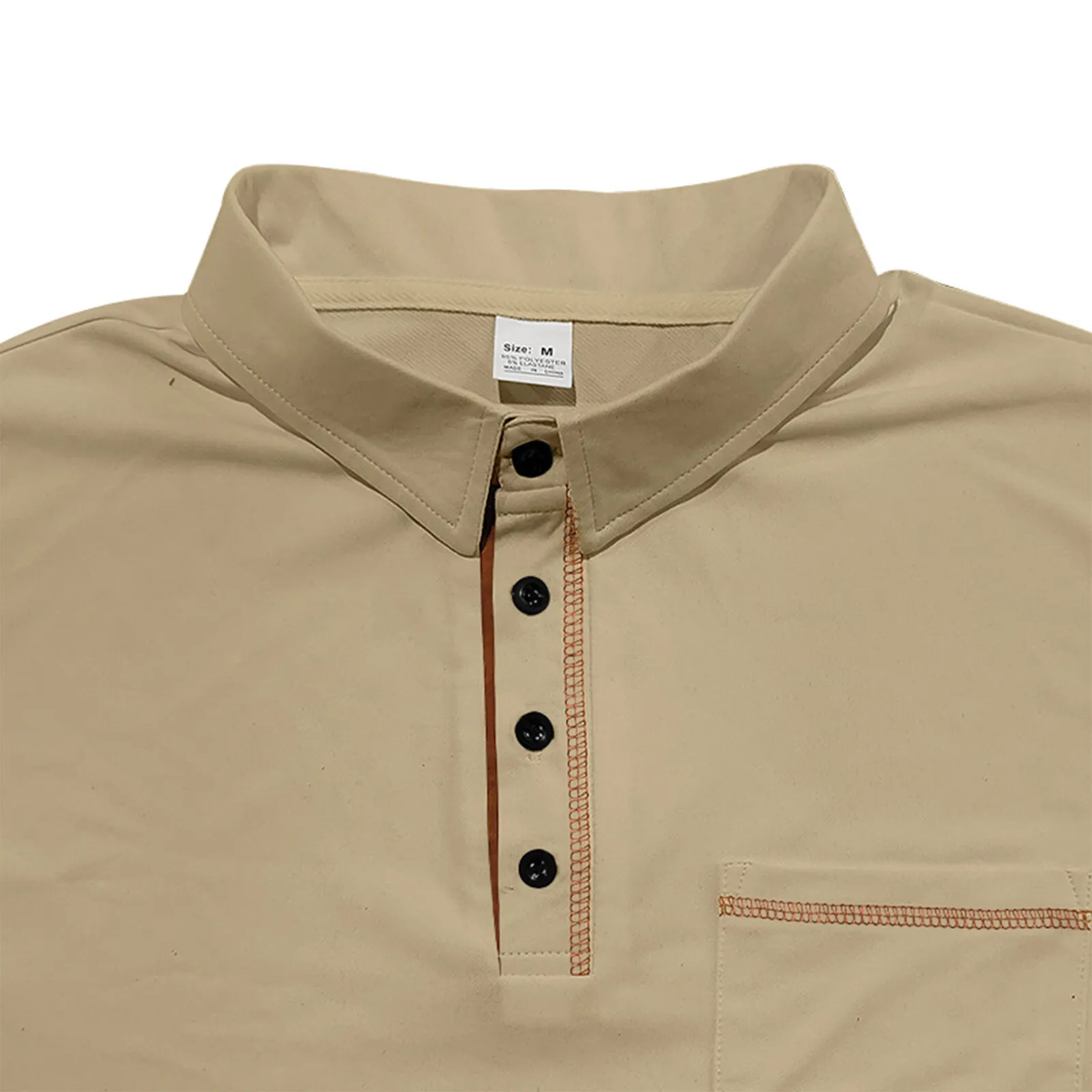 Mens Polo Shirts Classic Short Sleeve Button TShirt Casual Golf Tee Tops Pocket - Image 3