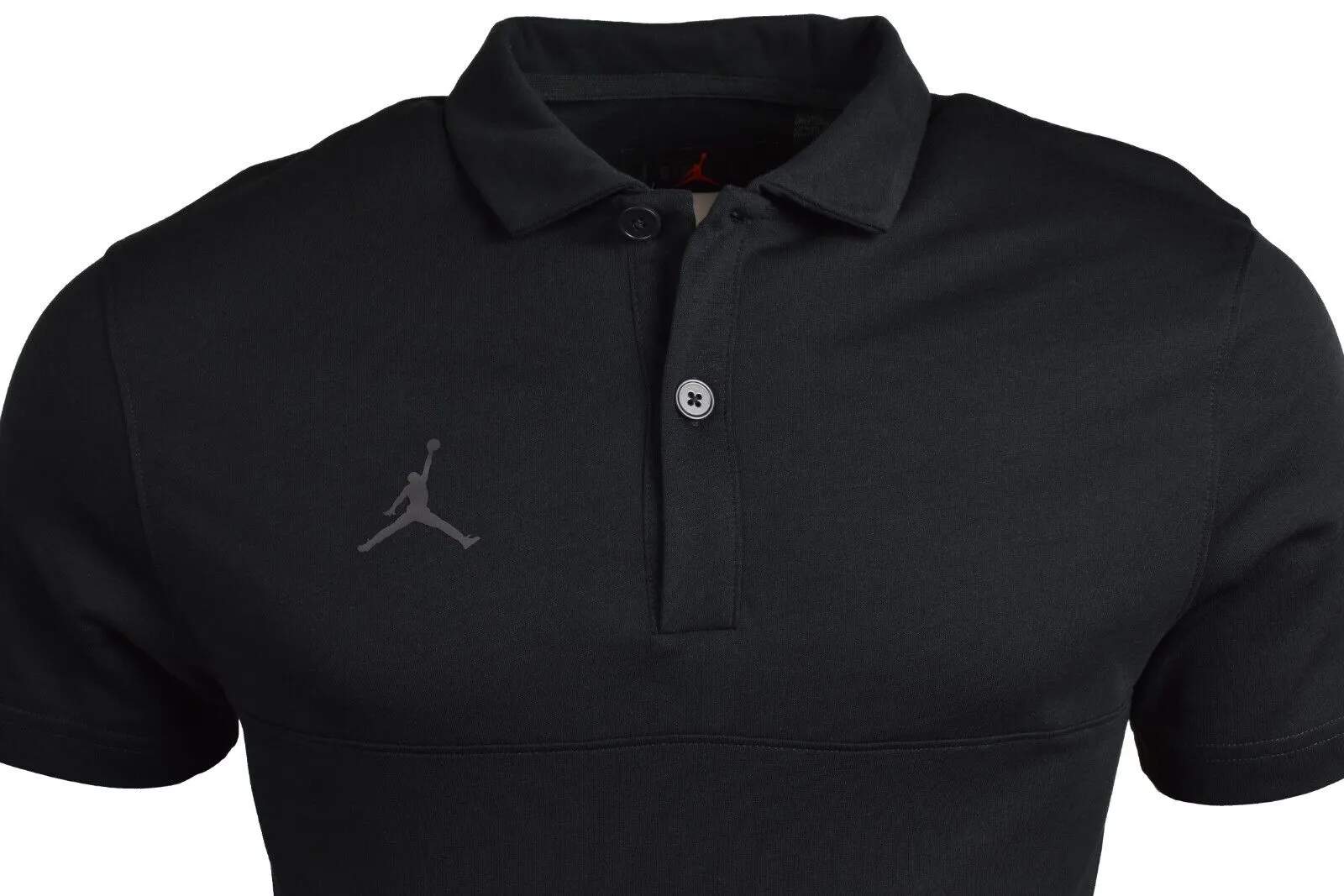 Nike Jordan Men's Polo Shirt – Black, White, or Gray – Jumpman Logo Golf Casual - Image 3