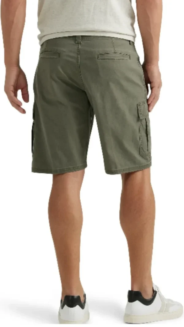 Men's Wrangler Cargo Shorts w/ Stretch Relaxed Fit Olive Tech Pocket - Image 3