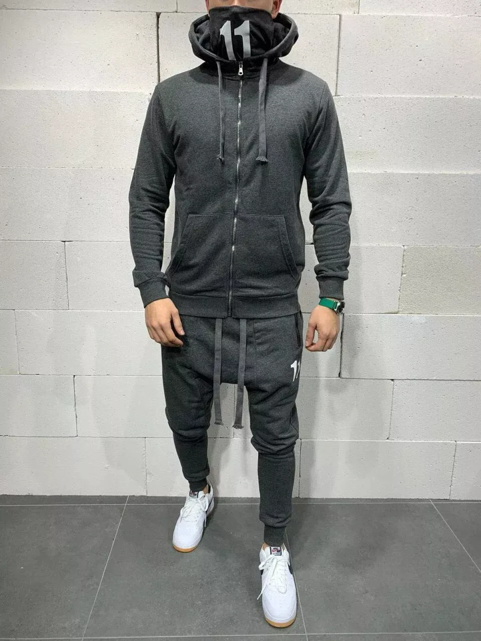 Man's Tracksuit Sport Suit Hoodie Sweatsuit Sweatshirt Jacket + Jogger Pant Set - Image 3