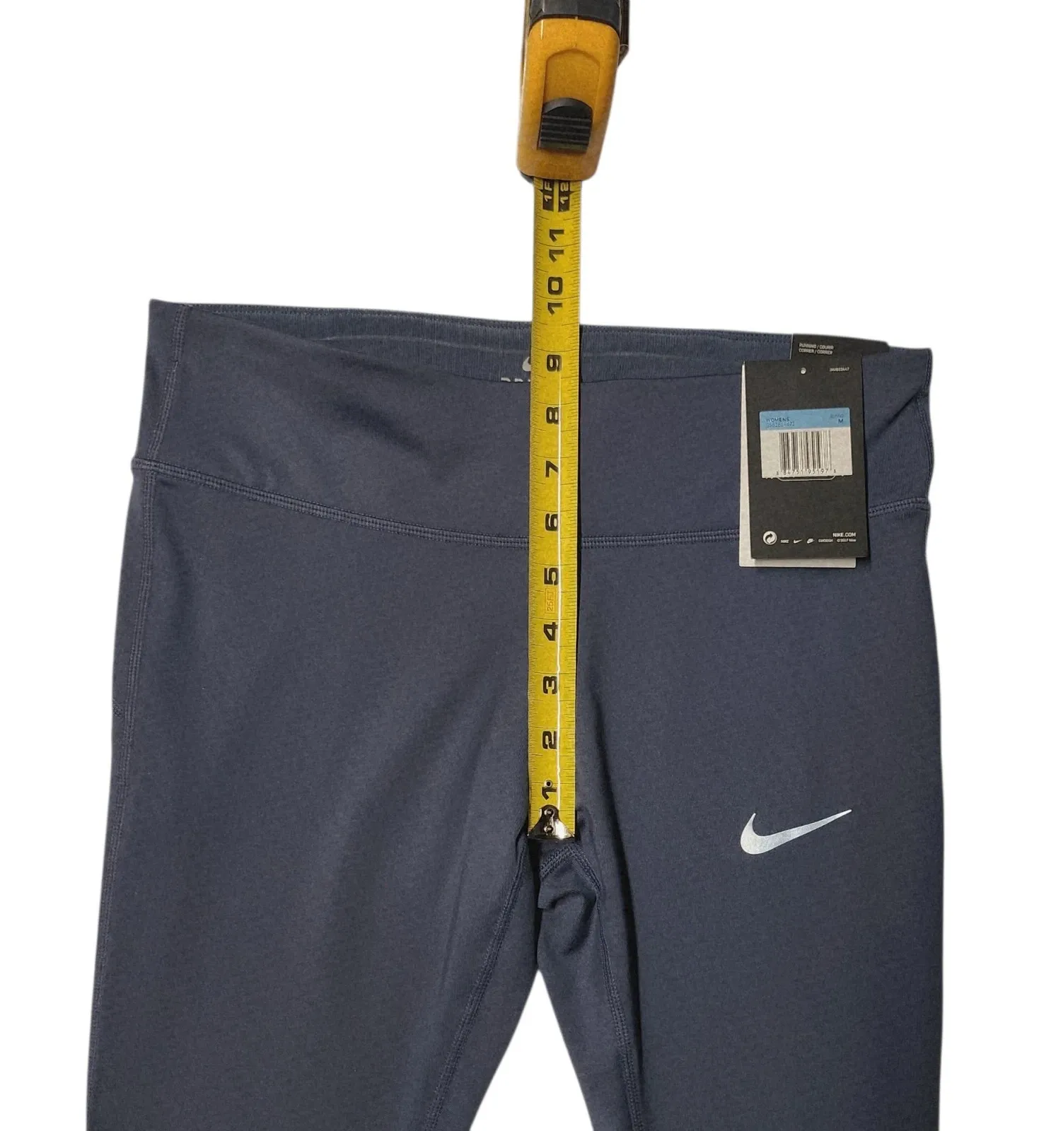 Womens Nike Power Dri-Fit Tight Fit 27" Gray Running Leggings - Image 3