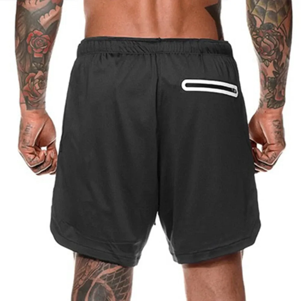 Mens Shorts Elasticated Waist Jogging Shorts Gym Workout Shorts Fitness Running - Image 4