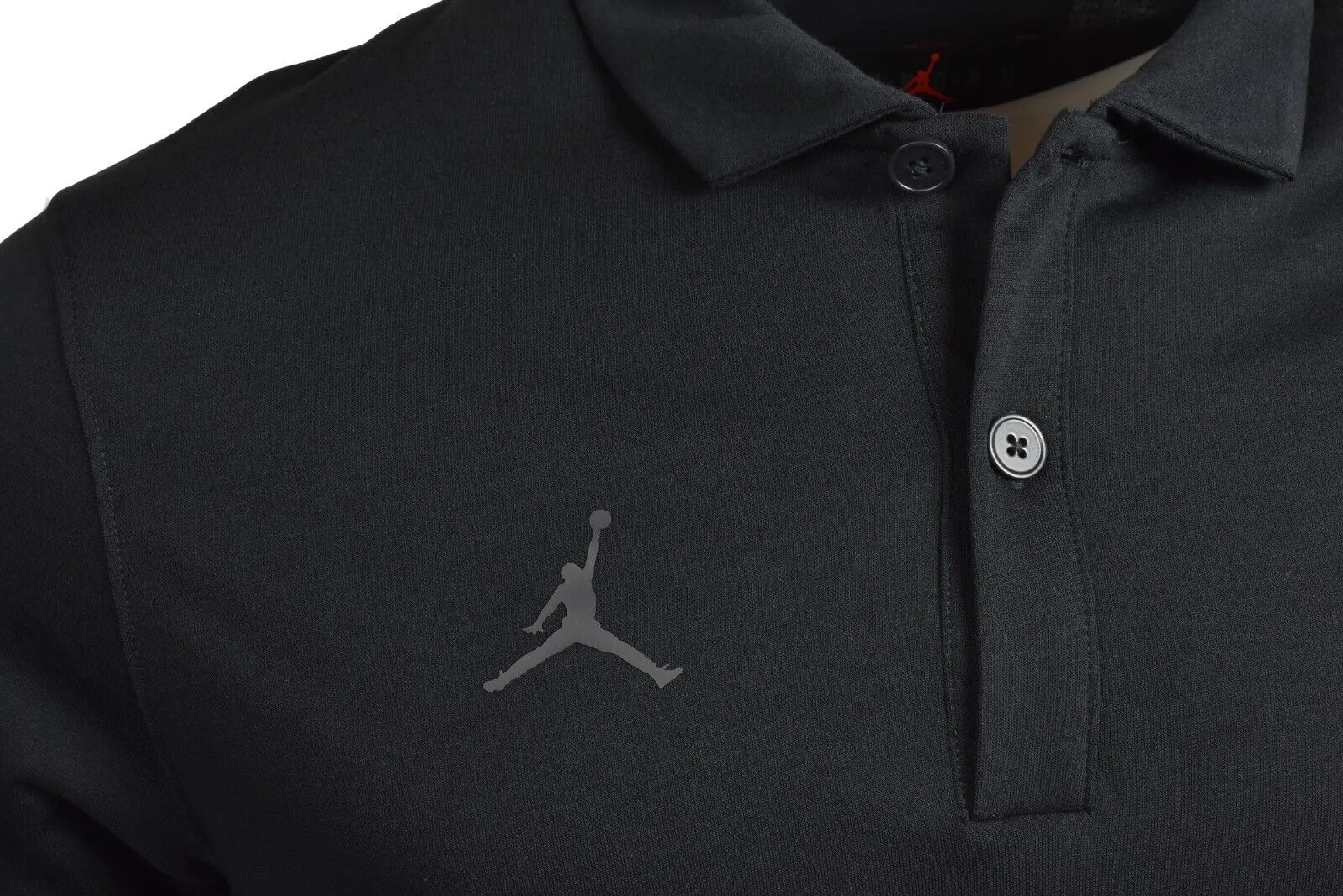 Nike Jordan Men's Polo Shirt – Black, White, or Gray – Jumpman Logo Golf Casual - Image 5