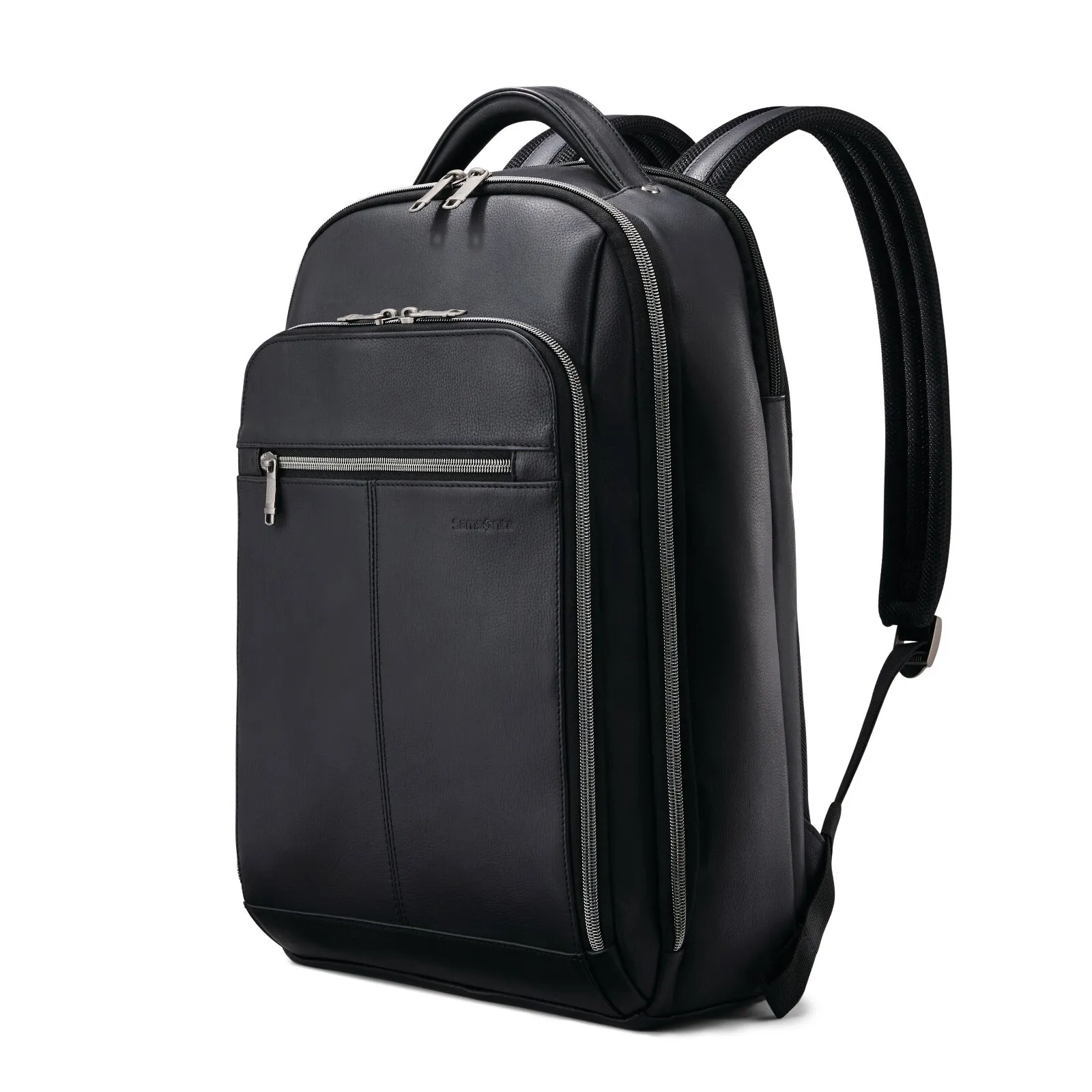 NEW!! Classic Samsonite Leather Backpack - Black - Image 7