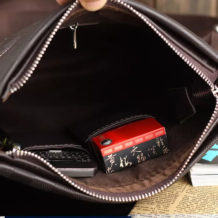 Men's Leather Crossbody Messenger Shoulder Bags Handbag Satchel Casual Day Bag - Image 8