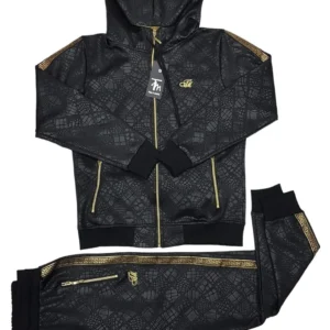 Men's TiM Designer Slim Fit Urban Tracksuit Set: Zip-Up Hoodie & Joggers Casual