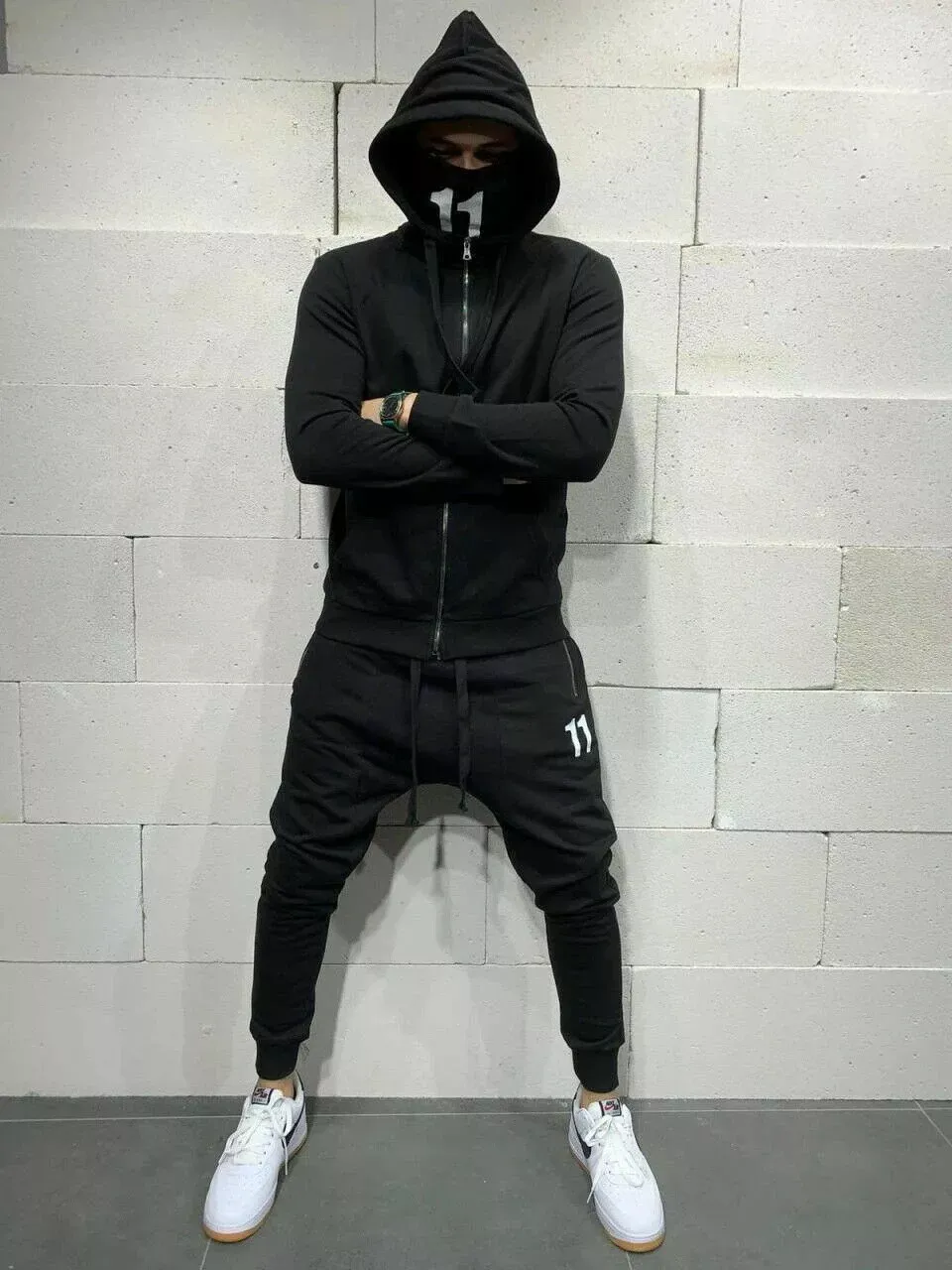 Man's Tracksuit Sport Suit Hoodie Sweatsuit Sweatshirt Jacket + Jogger Pant Set