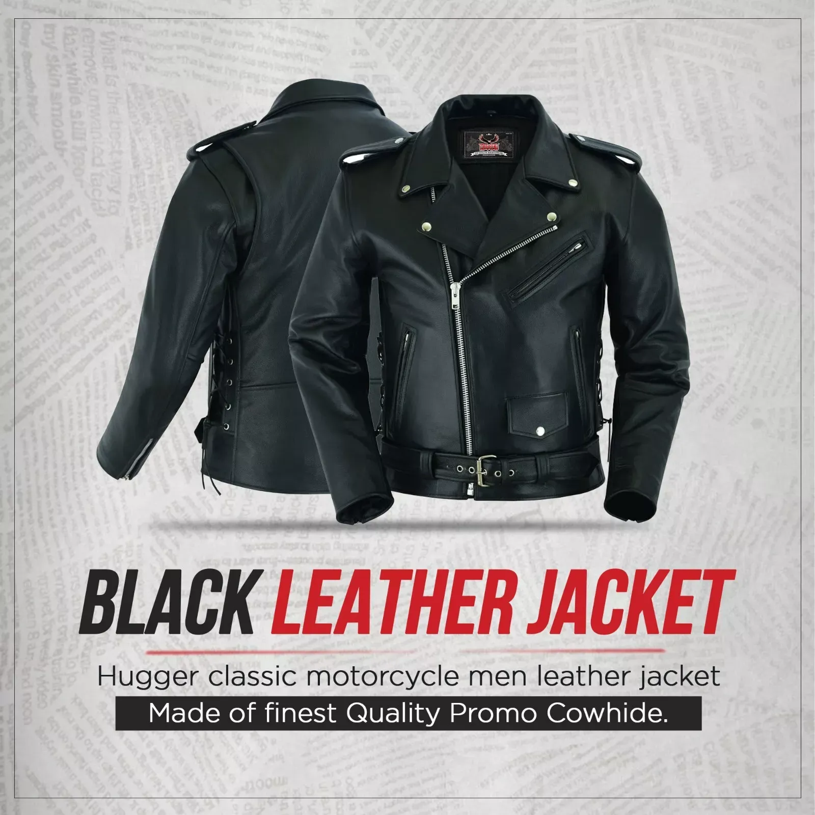 Men’s Leather Jacket Premium Classic Style Motorcycle Rider Jacket - Image 2