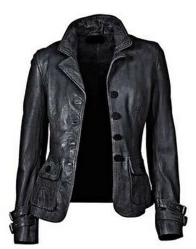 New Women's Biker Genuine Lambskin Soft Leather Motorcycle Slim fit Biker Jacket - Image 7